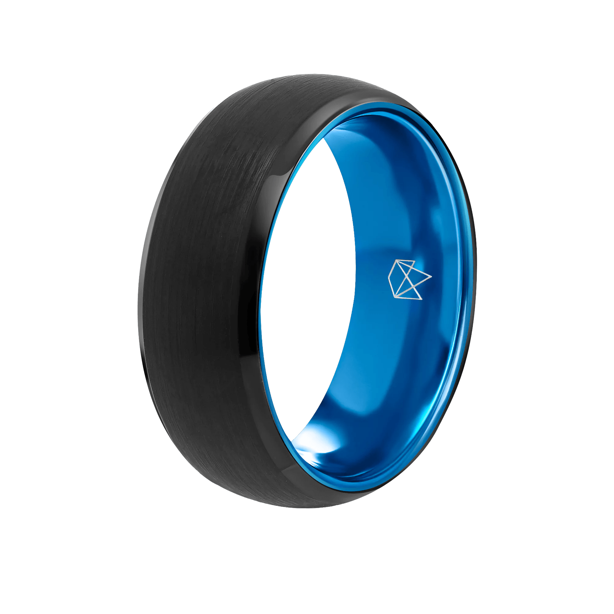 Black Tungsten Ring - Blue EMBR - EMBR