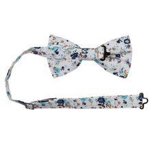 Load image into Gallery viewer, Blue Bloom Bow Tie (Pre-Tied) - EMBR
