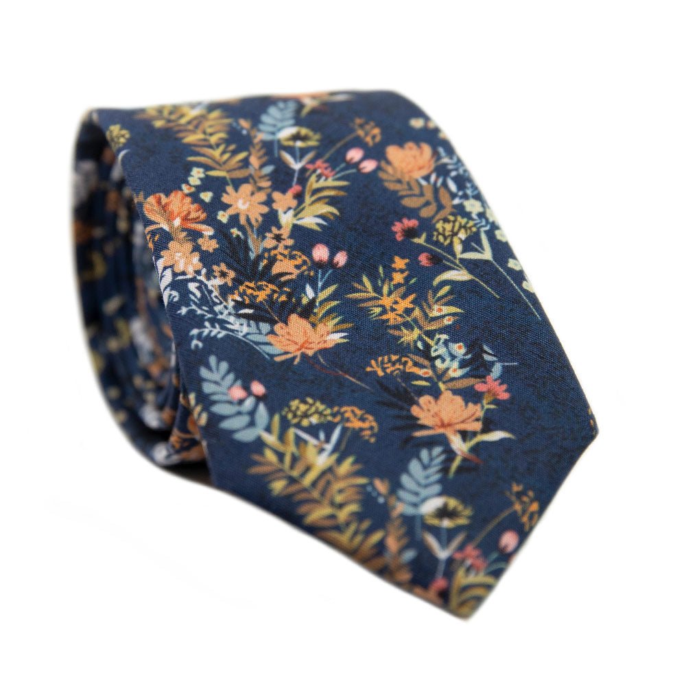 tiger lily where to buy DAZI Men's Skinny Tie Floral Print Cotton Necktie, Great for Weddings, Groom, Groomsmen, Missions, Dances, Gifts