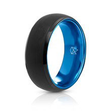 Load image into Gallery viewer, Black Tungsten Ring - Blue EMBR - EMBR
