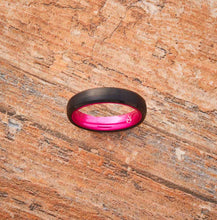 Tungsten Ring (Black) - Resilient Pink - 4MM - EMBR