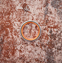 Tungsten Ring (Silver) - Resilient Orange - 4MM - EMBR