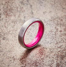 Load image into Gallery viewer, Tungsten Ring (Silver) - Resilient Pink - 4MM - EMBR