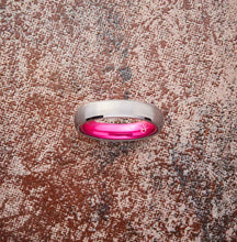 Load image into Gallery viewer, Tungsten Ring (Silver) - Resilient Pink - 4MM - EMBR