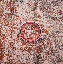 Silver Tungsten Ring - Resilient Red - 4MM - EMBR