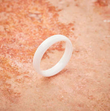Load image into Gallery viewer, White Ceramic Ring - Minimalist - 4MM - EMBR
