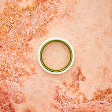 White Ceramic Ring - Resilient Green - 4MM - EMBR