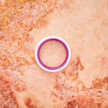 Load image into Gallery viewer, White Ceramic Ring - Resilient Purple - 4MM - EMBR

