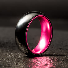 Load image into Gallery viewer, Black Ceramic Ring - Resilient Pink - EMBR
