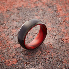 Black Tungsten Ring - Red Sandalwood - EMBR