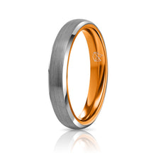 Load image into Gallery viewer, Tungsten Ring (Silver) - Resilient Orange - 4MM - EMBR
