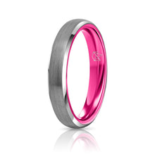 Load image into Gallery viewer, Tungsten Ring (Silver) - Resilient Pink - 4MM - EMBR
