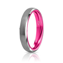 Load image into Gallery viewer, Tungsten Ring (Silver) - Resilient Pink - 4MM - EMBR