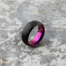Black Tungsten Ring - Purple EMBR - EMBR