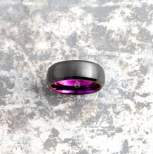 Load image into Gallery viewer, Black Tungsten Ring - Purple EMBR - EMBR
