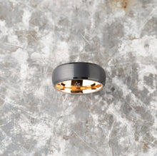 Load image into Gallery viewer, Black Tungsten Ring - Rose Gold - EMBR
