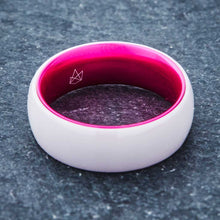 White Ceramic Ring - Resilient Pink - EMBR