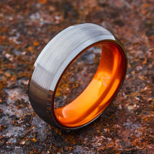 Load image into Gallery viewer, Tungsten Ring (Silver) - Resilient Orange - EMBR
