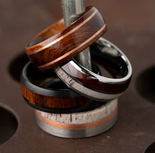 Load image into Gallery viewer, Ironwood Ring - Copper Inlay - EMBR
