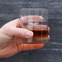 Load image into Gallery viewer, Groomsman Old Fashioned Rocks Glass - Groomsmen Proposal Gifts - Unique Engraved Wedding Cup Gift - EMBR
