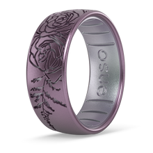 Etched Silicone Ring - Sugar Plum