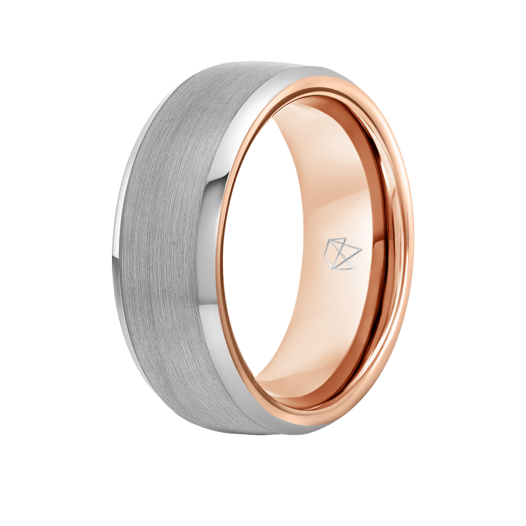 Silver Tungsten Ring - Rose Gold - EMBR