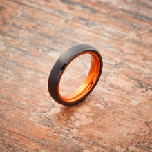 Load image into Gallery viewer, Tungsten Ring (Black) - Resilient Orange - 4MM - EMBR
