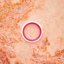 Load image into Gallery viewer, White Ceramic Ring - Resilient Pink - 4MM - EMBR
