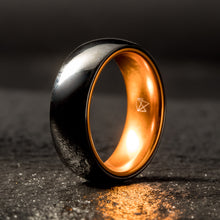 Load image into Gallery viewer, Black Ceramic Ring - Resilient Orange - EMBR
