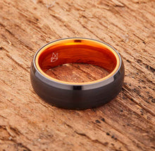 Load image into Gallery viewer, Tungsten Ring (Black) - Resilient Orange - EMBR
