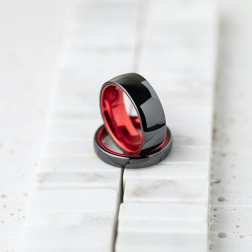 Black Ceramic Ring - Couples Package - EMBR