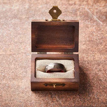 Load image into Gallery viewer, Rustic Wood Ring Box - EMBR
