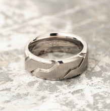 Load image into Gallery viewer, Titanium Ring - Silver Striker - EMBR
