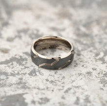 Load image into Gallery viewer, Two Tone Titanium Ring - Striker
