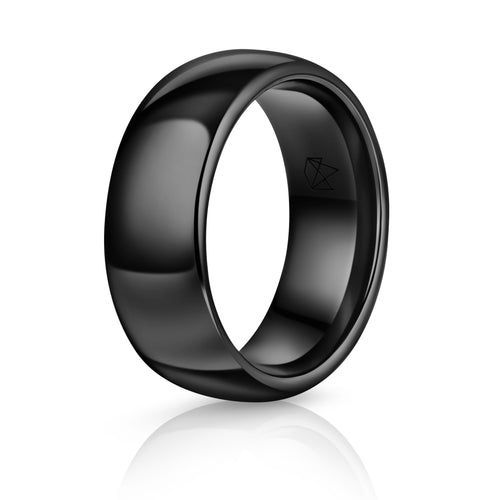Black Ceramic Ring - Minimalist - EMBR