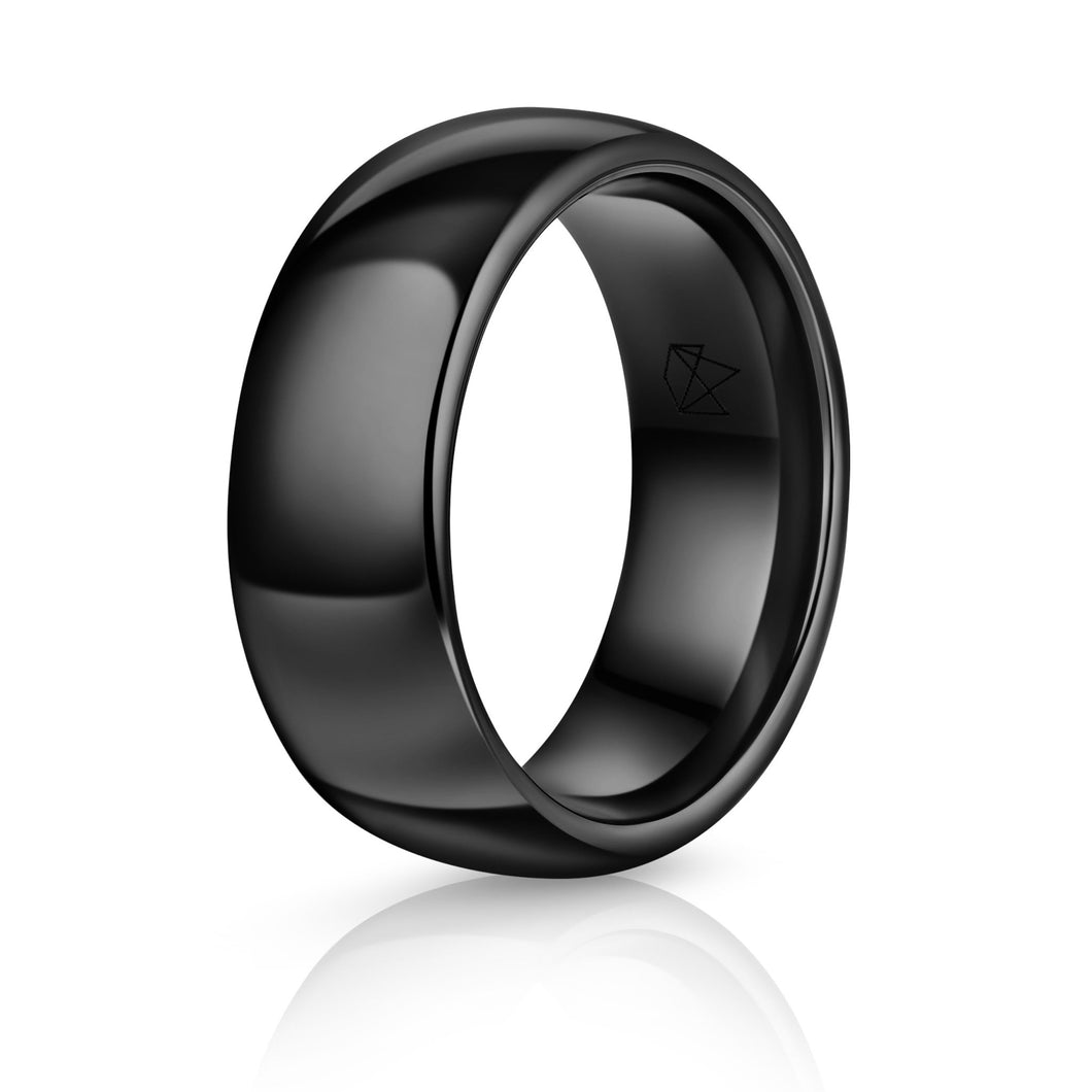 Black Ceramic Ring - Minimalist - EMBR