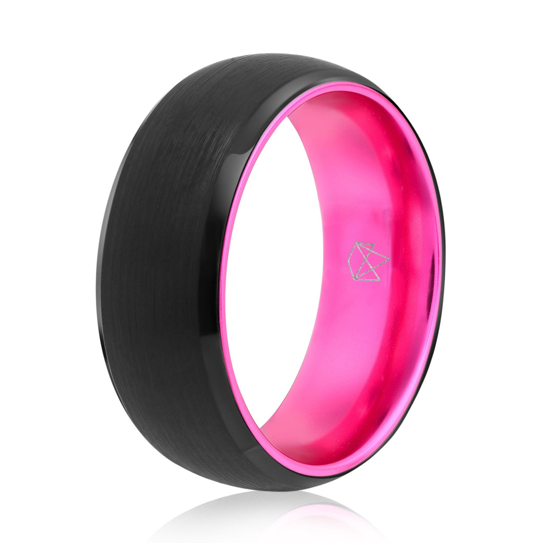 Tungsten Ring (Black) - Resilient Pink - EMBR