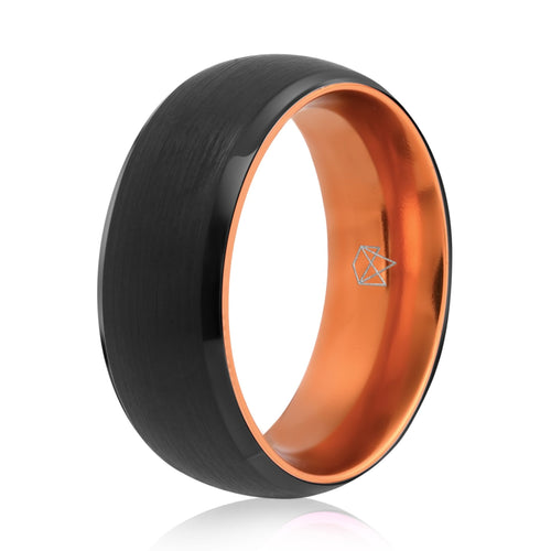 Tungsten Ring (Black) - Resilient Orange - EMBR