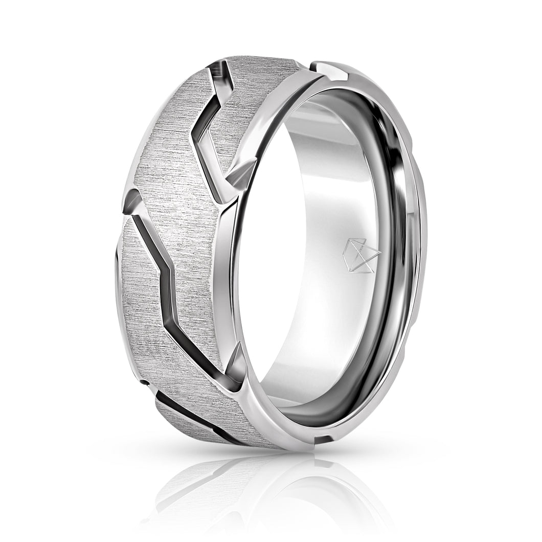 Titanium Ring - Silver Striker - EMBR