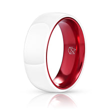Load image into Gallery viewer, White Ceramic Ring - Resilient Red - EMBR
