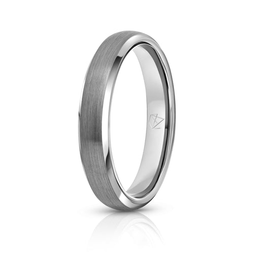 Silver Tungsten Ring - Sterling Silver - 4MM - EMBR
