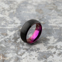 Load image into Gallery viewer, Black Tungsten Ring - Purple EMBR - EMBR
