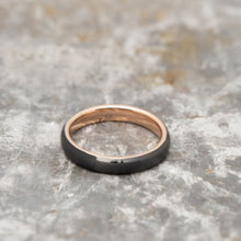 Load image into Gallery viewer, Black Tungsten Ring - Rose Gold - 4MM - EMBR
