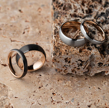 Load image into Gallery viewer, Black Tungsten Ring - Rose Gold - EMBR

