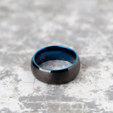 Load image into Gallery viewer, Black Tungsten Ring - Blue EMBR - EMBR
