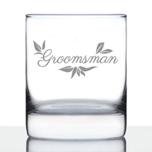 Load image into Gallery viewer, Groomsman Old Fashioned Rocks Glass - Groomsmen Proposal Gifts - Unique Engraved Wedding Cup Gift - EMBR
