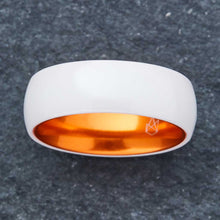 Load image into Gallery viewer, White Ceramic Ring - Resilient Orange - EMBR
