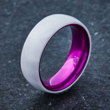 Load image into Gallery viewer, White Ceramic Ring - Resilient Purple - EMBR
