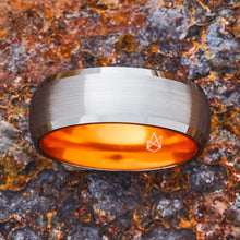 Load image into Gallery viewer, Tungsten Ring (Silver) - Resilient Orange - EMBR
