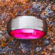 Load image into Gallery viewer, Tungsten Ring (Silver) - Resilient Pink - EMBR
